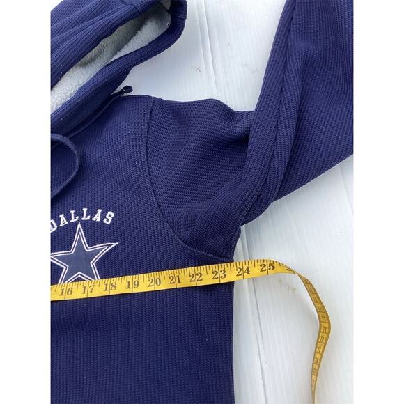 Dallas Cowboys Men's Varsity Jacket Blue Lined Full Zip Hoodie Size S - Picture 4 of 9